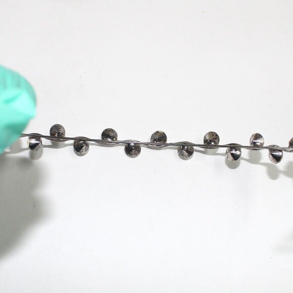 Clear Rhinestone Silvertone Hair Head Piece Band Decoration Trim Wedding Pageant - Picture 10 of 12